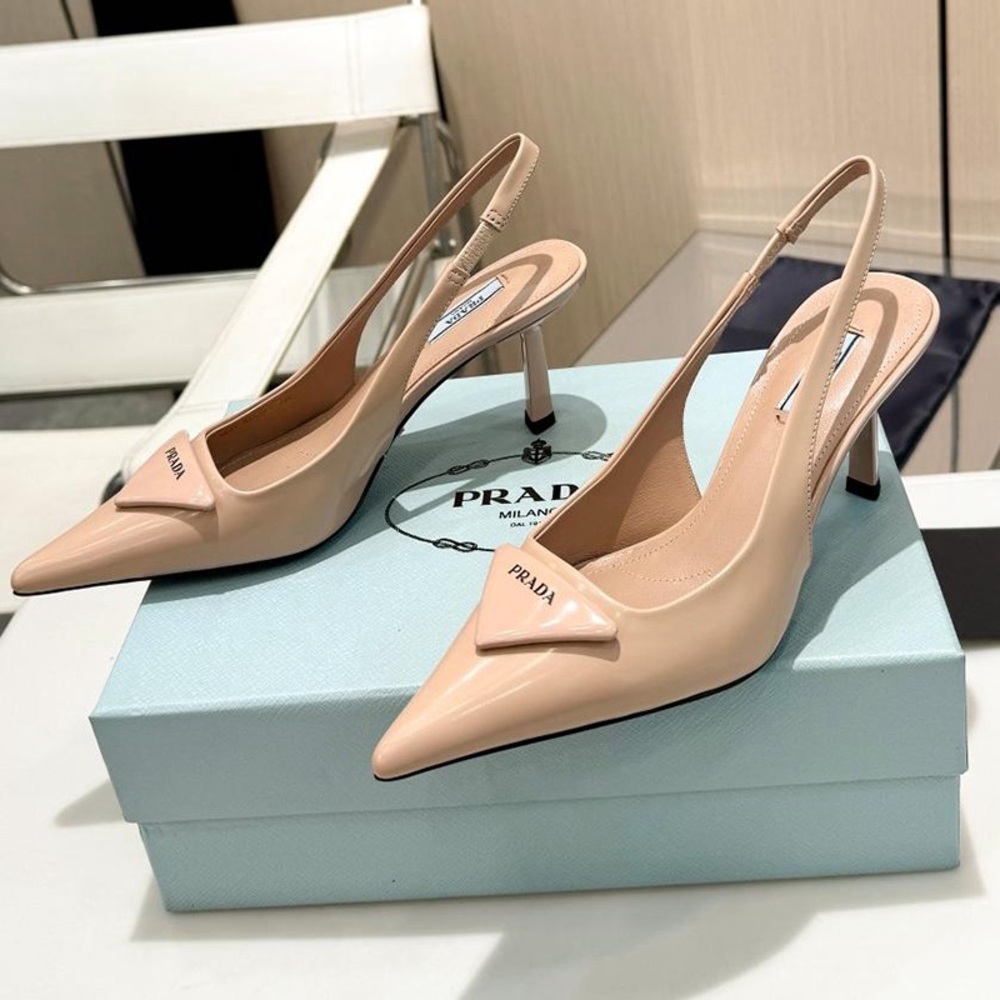 Prada Nude Pink Women's High Heels - Picture 2 of 8